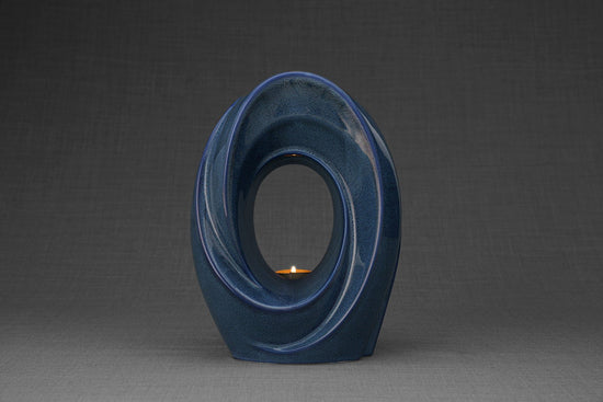 Midnight Azure Artistic Ceramic Urn