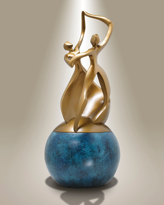 Dance Of Life Bronze & Blue Companion Urn