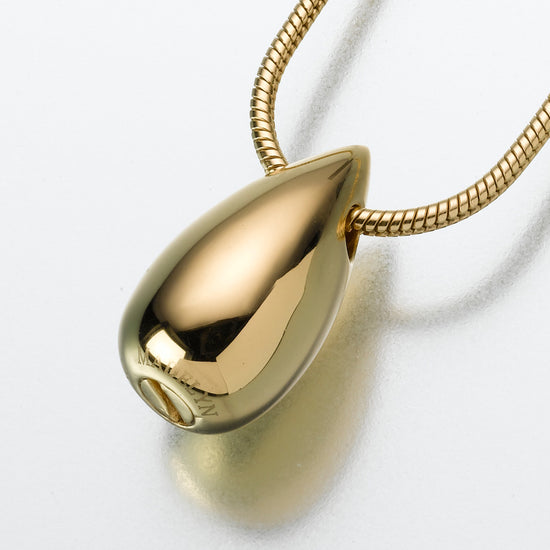 Iris Teardrop Gold Pendant