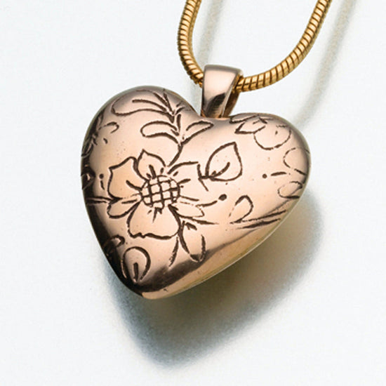 Camille Floral Heart Necklace