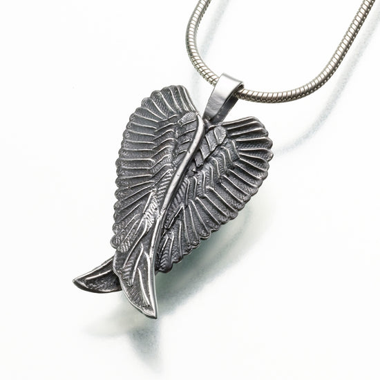 Celestia Angel Wings Sterling Silver Cremation Pendant
