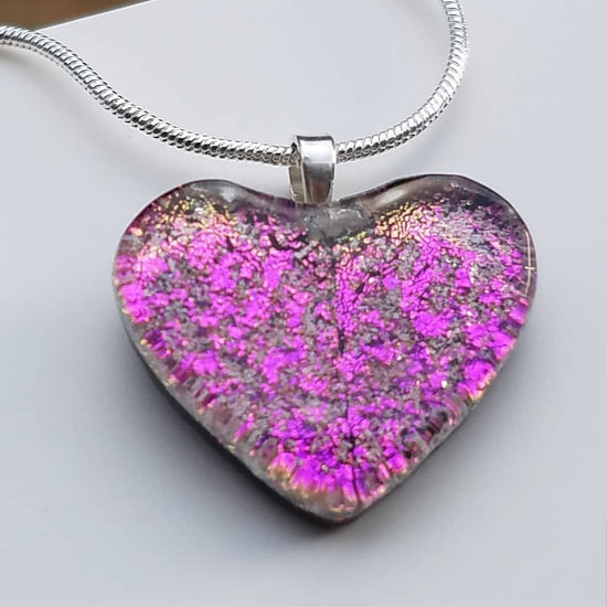 Crystal Charms Cremation Glass Heart Pendant