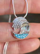 Whispering Waves 3D Silver Cremation Pendant