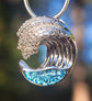 Whispering Waves 3D Silver Cremation Pendant