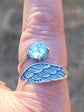 Angel Wing Sterling Silver Cremation Ring
