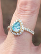 Alessia 14k Gold Teardrop Diamond Cremation Ring