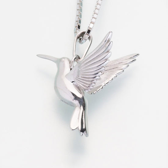 Ivy Hummingbird Sterling Silver Pendant