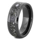 Midnight Memorial Ring With Beveled Edges