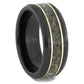 Gold Pinstripe Cremation Ashes Ring