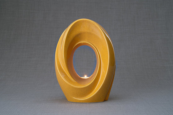 Amber Glow Artistic Ceramic Urn