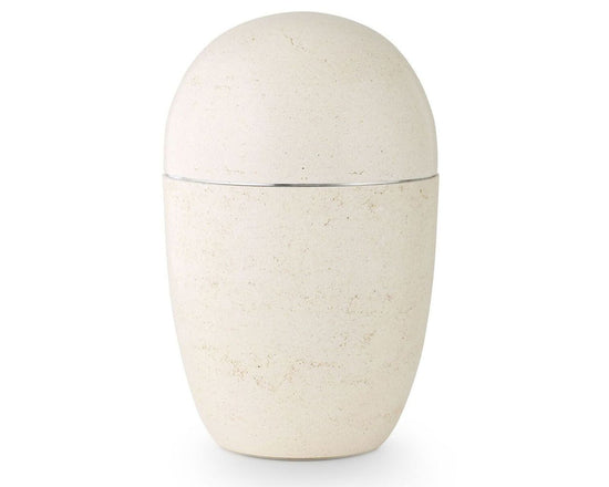 Atlantis Shell White Ceramic Urn