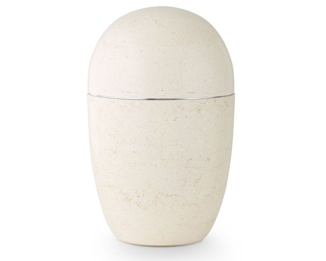 Atlantis Shell White Ceramic Urn: You Are Forever