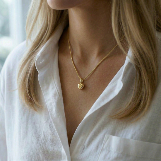 Cara Small Heart Gold Ashes Necklace
