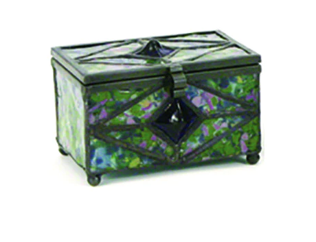 Floral Bouquet Glass Cremation Keepsake Box