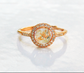 Halo Diamonds 14K Gold Cremation Ring