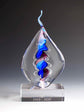 Eternal Flame Multi-Colored Ashes Memorial Paperweight