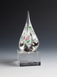 Infinity Pyramid Multi-Colored Flame Memorial Paperweight