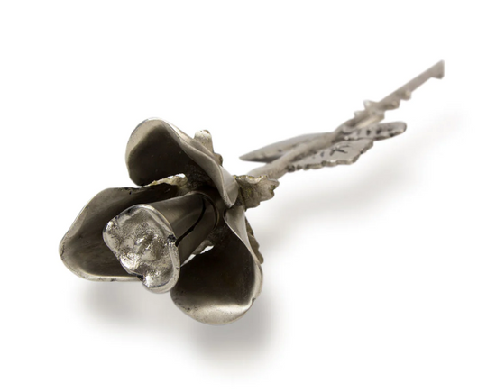 Pewter Rose Flower Cremation Keepsake Urn