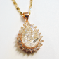 14k Teardrop Diamond Necklace (Tricia)