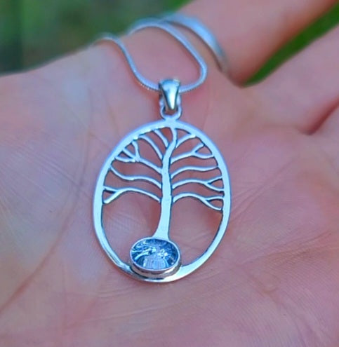 Tree Of Life Cremation Glass Necklace