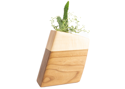 Sana Wooden Plant Urn In Elm & Maple