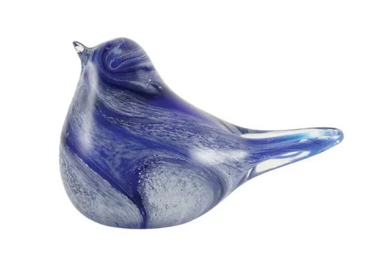 Songbird Blown Glass Keepsake Urn (Azure)