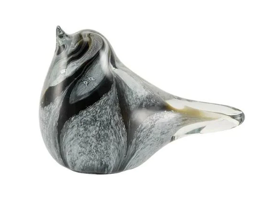 Songbird Blown Glass Keepsake Urn (Onyx)