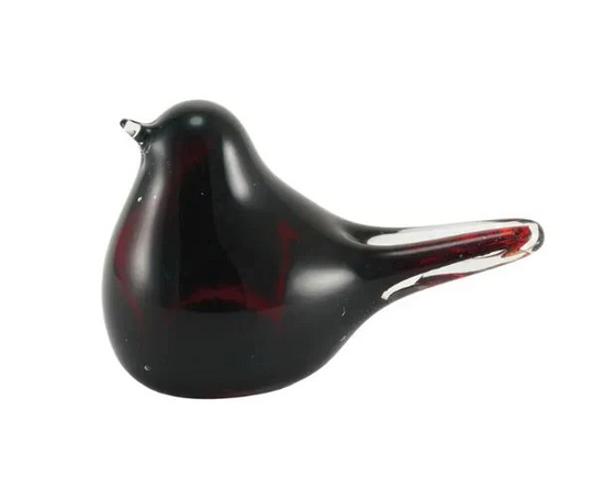 Songbird Blown Glass Keepsake Urn (Scarlet)