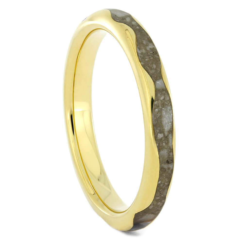 Amara Wavy Solid Gold Cremation Ring: You Are Forever
