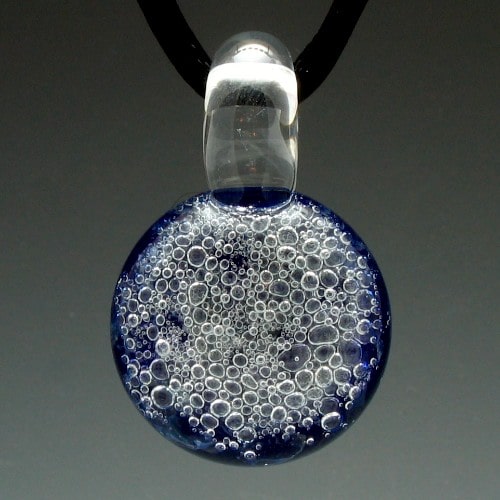 Indigo Bubble Ashes Cremation Pendant