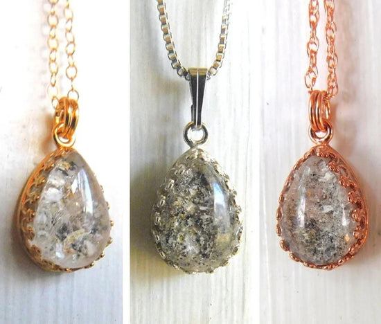 Teardrop 14K Gold Cremation Pendant
