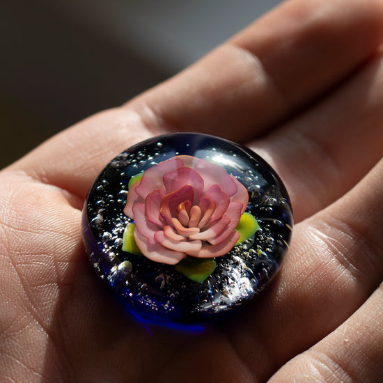 Small Cremation Rose Paperweight