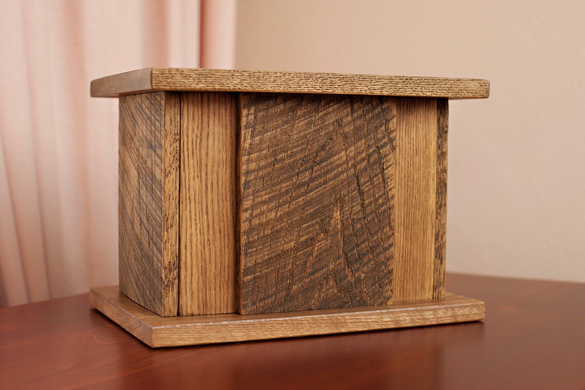 Bailey Rustic Oak Large Urn Box – You Are Forever