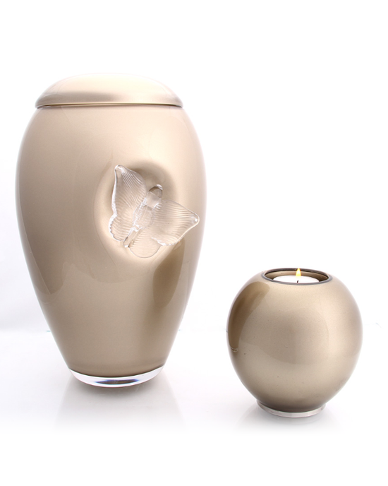 Bohemian Crystal Butterfly Cremation Urn