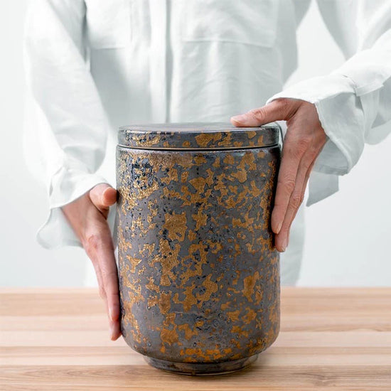 Golden Cylinder Cremation Urn
