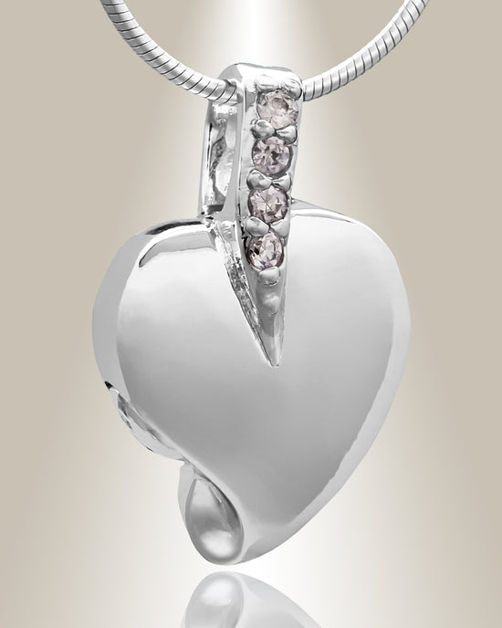 Heavenly Heart Cremation Necklace
