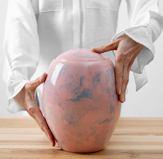 Pink Sky Modern Cremation Urn
