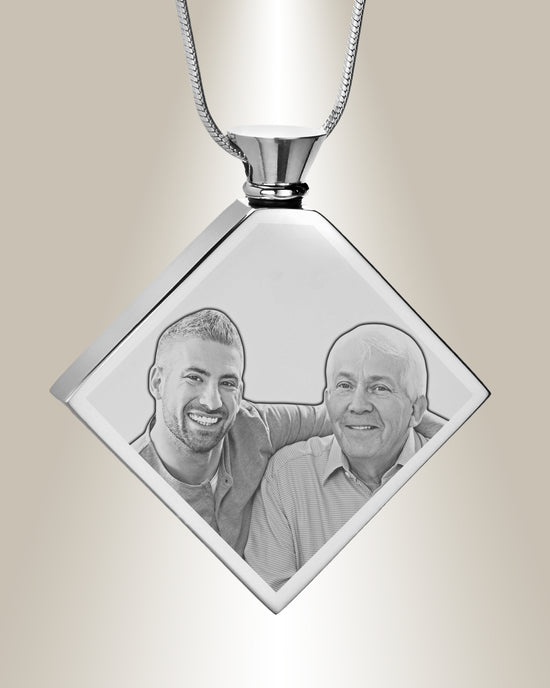 Stainless Steel Diamond Ashes Pendant