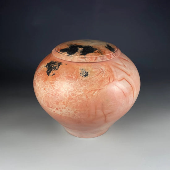 Red Copper Raku Urn
