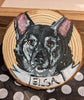 Personalized Wooden Pet Portrait Memorial Plaque